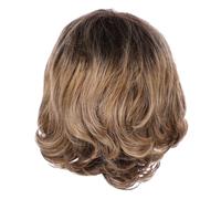 CIYODO Natural Short Curly Lace Front Wig for Women Yellow Wavy Party Hairpiece with Realistic Fiber Comfortable Lightweight Hairdressing Tool for Cosplay and Daily Wear