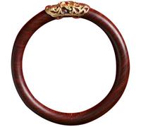 CIYODO Natural Wood Bangle Bracelet Elegant Brown Rosewood Chunky Round Cuff Handmade Bracelet 60mm Wrist Jewelry for Dating and Casual Wear