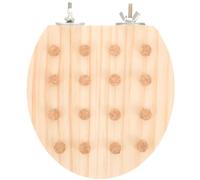 CIYODO Natural Wood Parrot Platform Perch Stand Large Half-round Bird for Budgie Cockatiel Cage Accessories Nail Filing and Chewing Enrichment