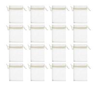 CIYODO Organza Drawstring Bags Gift Multi-functional Small 100pcs Jewelry Pouch Bags Organizer Elegant Beige Sheer for Birthdays and Anniversaries