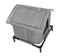 CIYODO Outdoor Cat House Small Gray Insulated Stray Cat Shelter Tent with Thermal Protection Weatherproof Enclosed Nest for Parks and Outdoor Use Portable Warm Pet Refuge