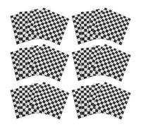 CIYODO Paper Checkered Napkins 100 Pack Black and White for Wedding and Halloween Party Supplies with Soft Sturdy Material