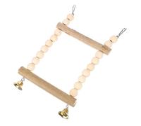 CIYODO Parakeet Swing and Perch Toy Set Bird Cage Decor Sturdy Wooden Swing for Parrots
