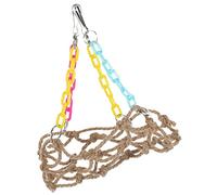 CIYODO Parrot Hanging Toy Climbing Perch Bird Swing Hammock for Parakeet and Cockatiel Summer Fun Birdcage Accessory Decorative Bird Perch Stand