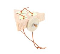 CIYODO Parrot Interactive Feeding Toy Wooden Foraging Station Bird Cage Accessory
