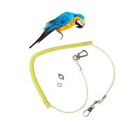 CIYODO Parrot Rope Leg Ring Set 20m Bird Leash Training Rope Chew Resistant Harness 5 Claw Ring for Parrot Flight Random Color