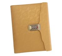 CIYODO Password Notepad with Combination Lock PU Leather Blank and Lined Journal for Office Note Taking Travel Diary Scrapbook Lockable Notebook for Adults and Teens