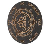 CIYODO Pendulum Board with Engraved Patterns for Altar Decoration Dowsing Divination Tool for Beginners Spiritual Home Ornament Metaphysical Altar Supplies