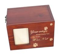 CIYODO Pet Cinerary Casket Wooden Pet Cremation Urn Memorial Box for Dogs Cats and Animals Compact and Durable Design for Ashes Storage
