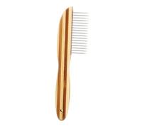 CIYODO Pet Hair Removal Comb for Dogs and Cats Dematting Brush Grooming Tool Portable Bamboo Handle Smooth Edges Pet Hair Cleaner Dog Brush