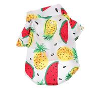 CIYODO Pet Shirt Hawaiian Style Sun Protection Lightweight Dog Shirt for Summer Comfortable Clothes for Dogs Sun Keeping for Outdoor Activities
