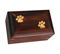 CIYODO Pet Urn Pet Cremation Urn Grave Markers for Urn Cat Keepsake Small Animal Urn Commemorative Dog Remembrance Dog Memorial Necklace Present Dog Urns for Ashes Medium Chimes Wood