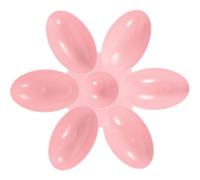 CIYODO Petal Shape Dog Feeder 6-compartment Floor Dog Dish Plastic Feeding Bowl Pink Multi-use Pet Supplies Tray Anti-scuffle Feeding Station