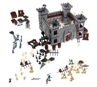 CIYODO Pirate with Miniature Soldiers Pirate Castle Model and Chest Accessories Safe and Detailed Sand Table Model Kit for Role Play and Military Collections