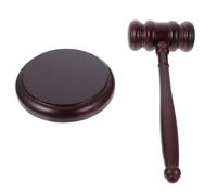 CIYODO Plain Gavel with Base Smooth Edges Judge Hammer for Role Play Auction Courtroom Prop and Practical Handheld Mallet for Meetings and Play