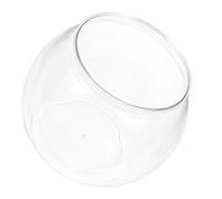 CIYODO Plastic Fish Bowl Hydroponic Planter Bowl with Antidrop Performance High Transparency Plastic 5.50x5.50x4.52in round Desktop Decoration for Small Turtles and Goldfish