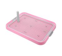 CIYODO Plastic Grid Style Pet Toilet Tray 48x36cm Indoor Puppy and Cat Training Potty Pad Pink