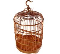 CIYODO Plastic Parrot Hanging Bird Cage 25cm round Cockatiel Parakeet Cage with Hook for Indoor Outdoor Pet Bird Supplies