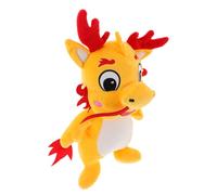 CIYODO Plush Dragon Toy Doll Cute Yellow Stuffed Dragon for Boys and Girls Year Mascot Cozy Home Decor for Birthdays and Special Occasions