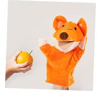 CIYODO Plush Fox Shape Hand Puppet Soft Animal for Interactive Role Play Educational Storytelling with Realistic Design and Bright Colors