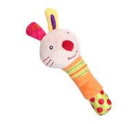 CIYODO Plush Rabbit Handbell Soft Grasp Stick with Sound Box for Sensory Development and Early Educational Play Safe Washable for Soothing and Motor Skills