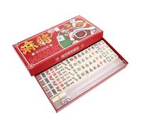 CIYODO Portable Mini Mahjong Set with Storage Case Lightweight Chinese Mahjong Kit for Travel Home and Party Clear Pattern Tiles Compact and Easy to Carry Cultivate Patience and Hand-eye