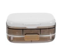 CIYODO Portable Pillbox Weekly Pill Case Design Medication Organizer Travel Double Layer and Compartments Compact Pill Holder for Daily Use