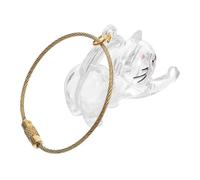 CIYODO Portable Transparent Cat Hair Memorial Keychain Capsule Lightweight Pet Fur Storage Bottle for Travel and Everyday Carry Easy Access Organizer for Collecting and Preserving Beloved