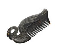 CIYODO Premium Black Ox Horn Comb for Women Natural Smooth Massage Hair Comb with Texture Scalp Stimulating Hair Detangler and Lengths