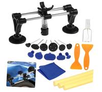 CIYODO Professional Car Dent Puller Kit with Bridge Tool for Auto Body Repairs Includes Puller Tabs Scrapers Spray Bottle and Cloth Ergonomic Lever Design for Efficient Dent Removal