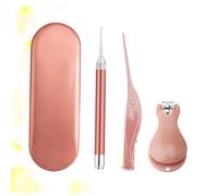 CIYODO Professional Stainless Steel Nail Clipper Set for Toe and Finger Manicure Tools with Nail File and Rose Gold Ergonomic Design