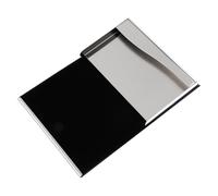 CIYODO PU Business Cards Holder Large Capacity Portable Stainless Steel Card Box for Men and Entrepreneurs Lightweight for Credit Storage