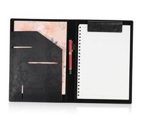 CIYODO PU Portfolio Clipboard Folder with Multiple Clamps and Pockets Large Capacity Business Document Organizer for Contracts and Notebooks Sturdy Wear Resistant Folder Clipboard Holder