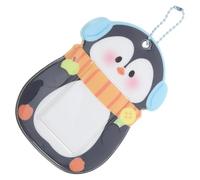 CIYODO PVC Cartoon Animal Photo Card Holder Cute Bird Style Card Protector Keychain for Students School and Daily Use