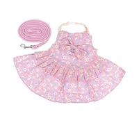 CIYODO Rabbit Skirt Dress and Leash for Small Pets Bunny Skirt Pulling Rope for Pet Rabbits and Other Small Animals