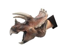 CIYODO Realistic Dinosaur Hand Puppet Triceratops Soft Role Play for Imaginative Play Party Supplies Educational Puppet for Dinosaur Lovers