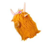 CIYODO Realistic Highland Cow Plush Doll Soft Farm Animal for Boys Cute Desktop Decor Simulation Stuffed Scottish Cattle Plush