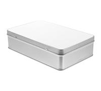 CIYODO Rectangle Sublimation Blank Tin Box Lid Cookie Storage Box Candy Container Iron Tinplate Storage Case DIY Heat Transfer Craft Holder for Party Jewellery Small Items