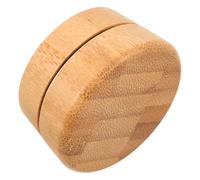CIYODO Refillable Mini Bamboo Cosmetic Jar Small Round Aluminum Container with Screw Cap for DIY Lip Balm Cream Lotion Travel Storage Metal Case