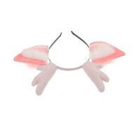 CIYODO Reindeer Headband Women Deer Antler Headband Xmas Hair Band Pink