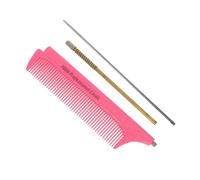 CIYODO Retractable Tail Comb Hair Cutting Tool Lightweight Plastic Pintail Comb for Hair Styling and Teasing Two Tooth Design Portable Barber Supply Random Color