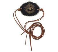 CIYODO Retro Style Lightweight PU Leather Cosplay Eye Patch for Adults Pirate-Themed Single Eye Cover Decorative Halloween Costume Accessory for Masquerade and Party Random Color