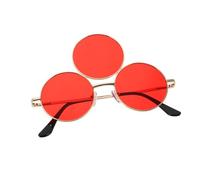 CIYODO Retro Three Circle Sunglasses Punk Style Cosplay Eyewear for Festivals Parties and Performances with Sun Protection Durable Fun Glasses for Adults
