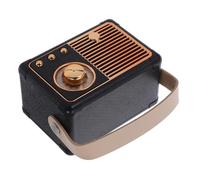 CIYODO Retro Wireless Mini Speaker Portable with Handle Powerful Bass Mini Subwoofer for Outdoor Camping Travel Party Stable Connection Clear Treble Sound for Casual Listening