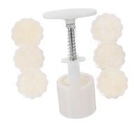 CIYODO Reusable Abs Moon Cake Mold with Floral Embossed Pattern Non-Stick Cookie Press Stamps for Mid-Autumn Festival Pastry DIY Easy to Clean Cake Decorating Tool for Traditional and