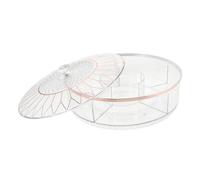 CIYODO Reusable Divided Fruit Serving Tray with Compartments Transparent Acrylic Multi-use Snack and Nut Plate for Parties Home Bar Restaurant Compact Stylish Food Organizer