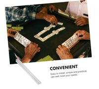 CIYODO Reusable Transparent Plastic Mahjong Pusher Stick American Domino Rack for Smooth Tile Arrangement Portable Mahjong Supply for Family and Travel