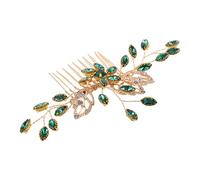 CIYODO Rhinestone Bridal Hair Comb Green Crystal Alloy Wedding Hair Accessories for Women and Vintage Style Side Comb with Strong Hold Fusion of Traditional and Modern Wedding Headpieces