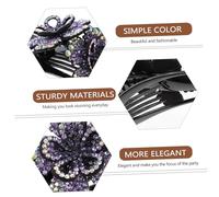 CIYODO Rhinestone Floral Barrette Hair Clip Non-slip Duckbill Hairpin for Women Sparkling Crystal Flower Hair Accessory for Buns Prom Party Special Occasions