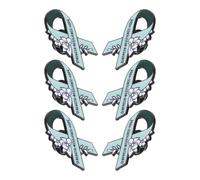 CIYODO Ribbon Brooch Pins Alloy Material with Secure Attachment 6pcs and Versatile Application, Elegant Design Fashion Accessory for Mental Health Awareness Suitable for Backpacks